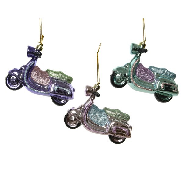 Ornament scooter plastic hang l11h7cm a3 - Decoris
