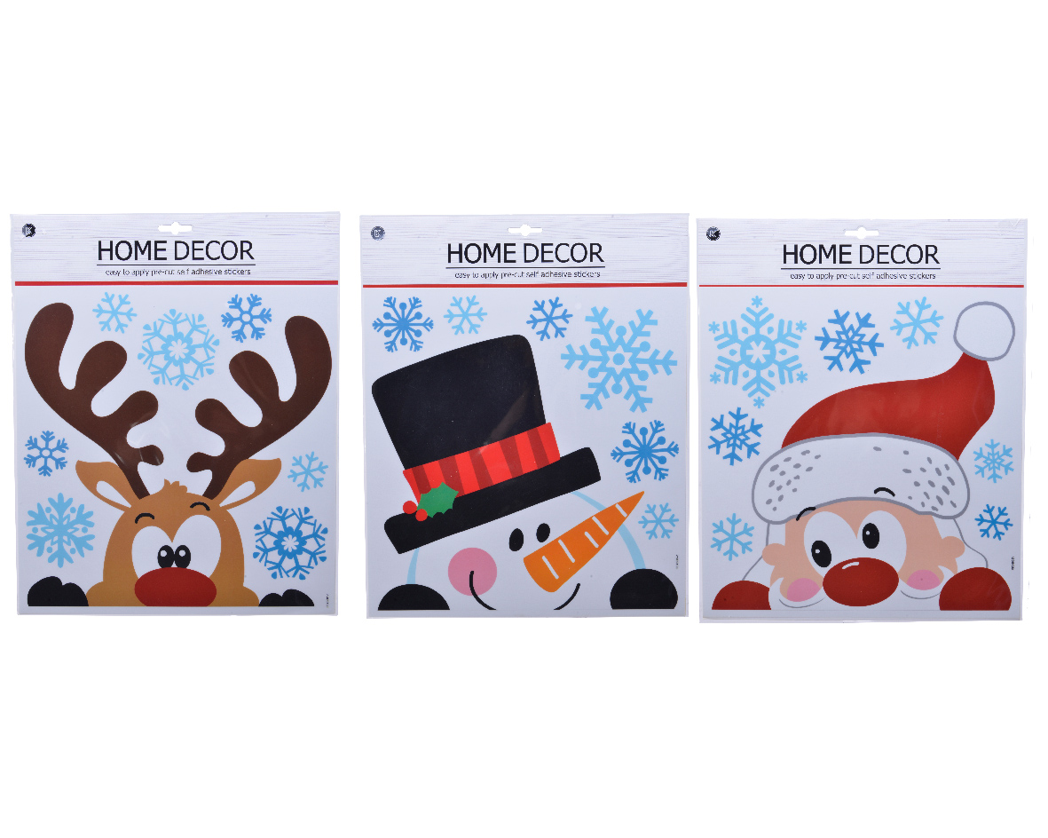 Raamsticker l30,5h31,5 cm multi a3