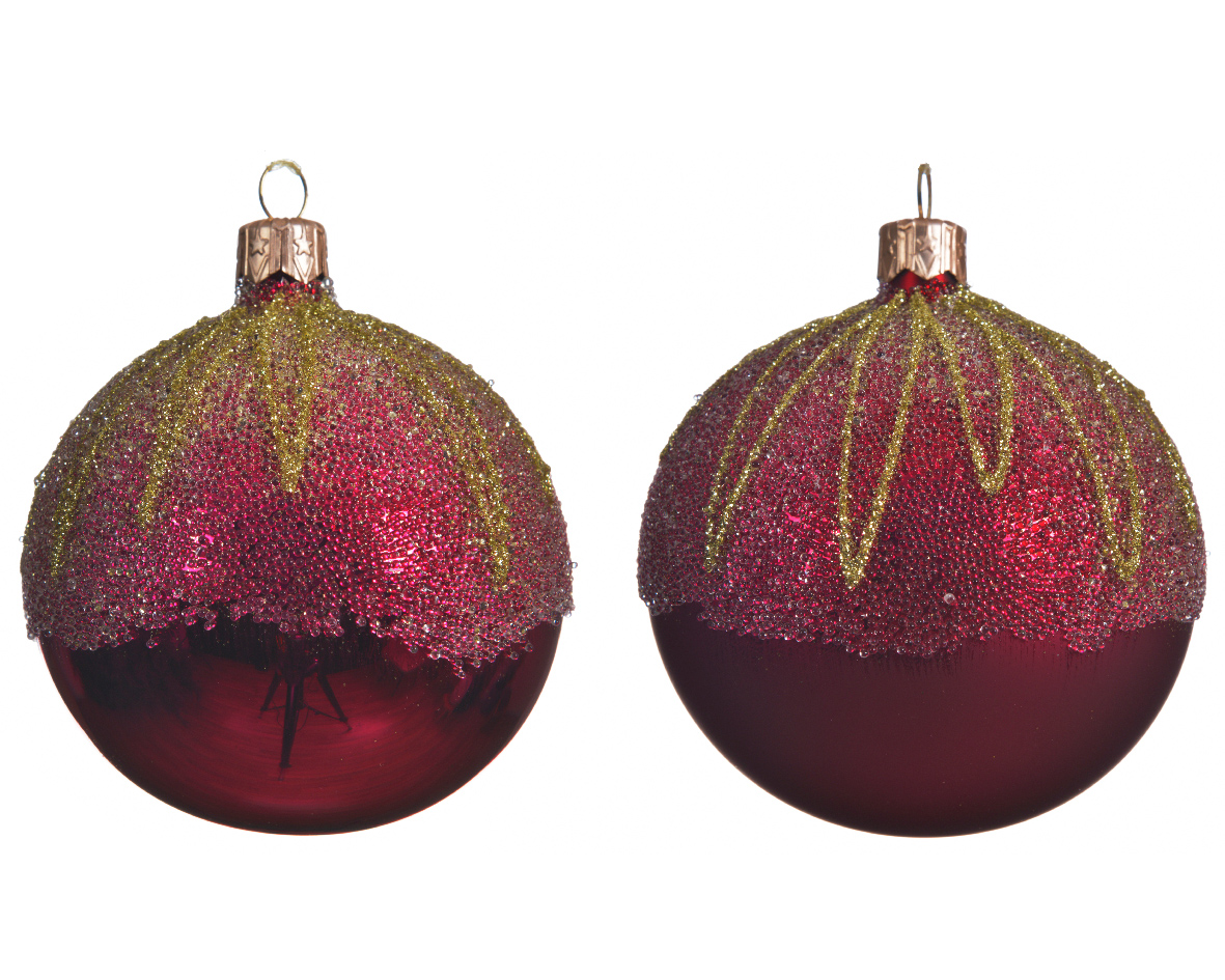 Kerstbal glas d8cm babyroze a2 - KSD