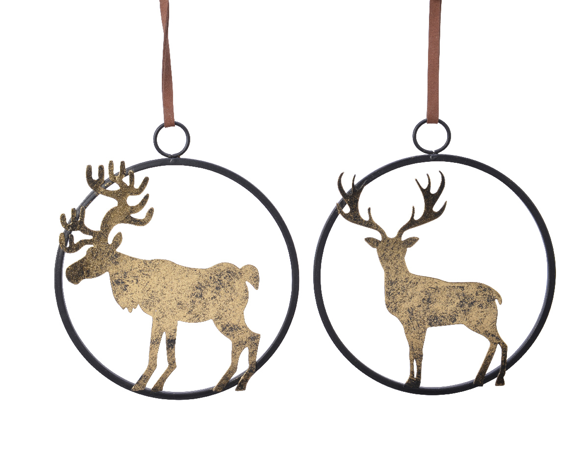 Hanger ijzer l25b22h1 cm zwart/gd a2 - Decoris