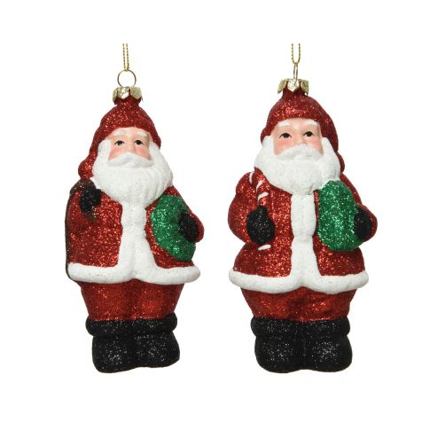 Kerstman kunststof 2ass candy stick santa with tree - Decoris