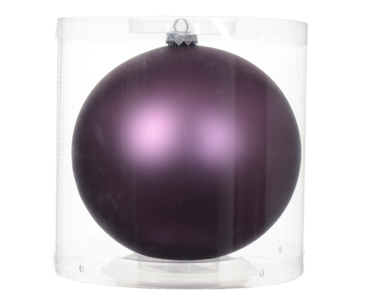 Kerstbal glas d15 cm kristal lila I kerst - Decoris