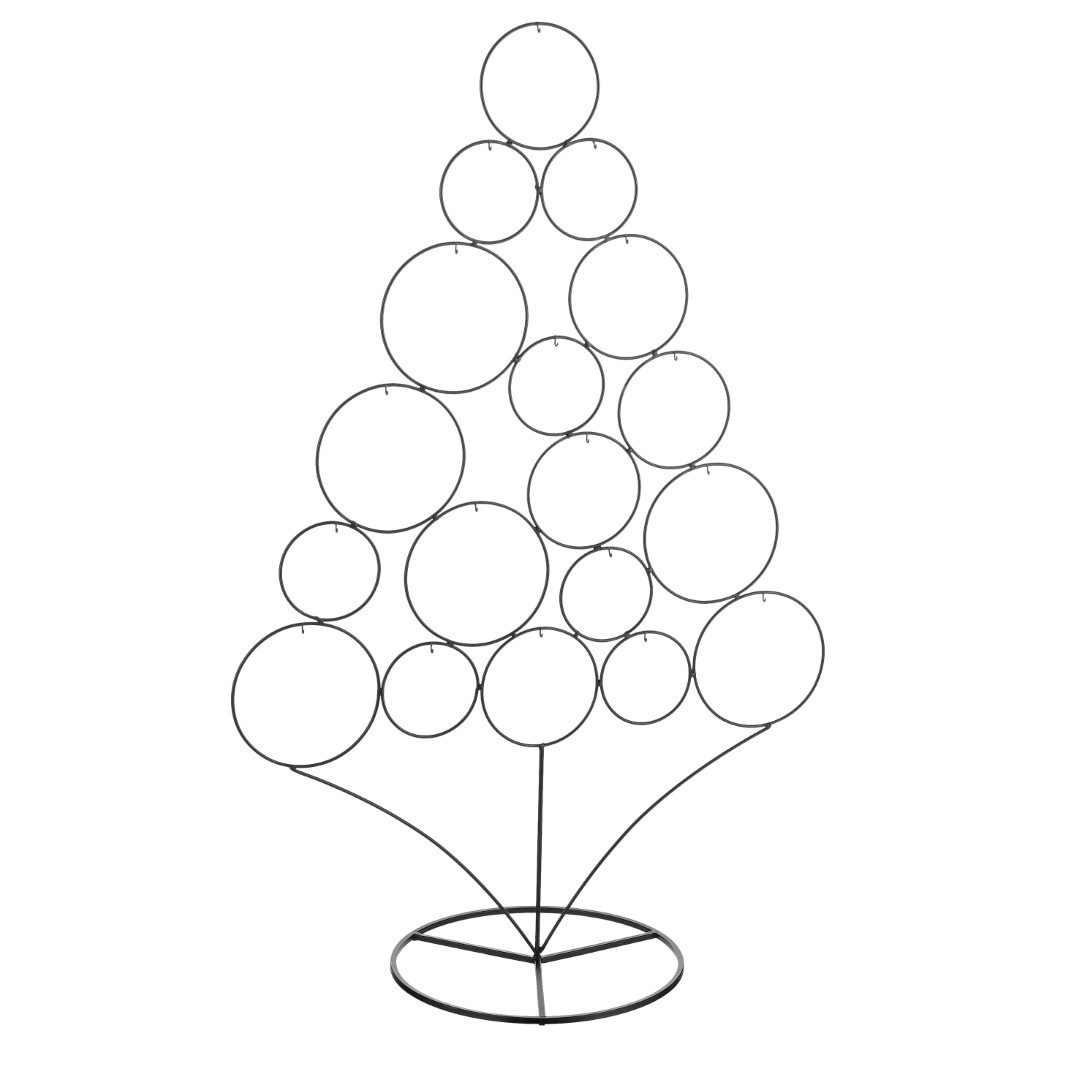 House of Seasons Decoratie Kerstboom – Zwart – 62 x 30 x 95 cm