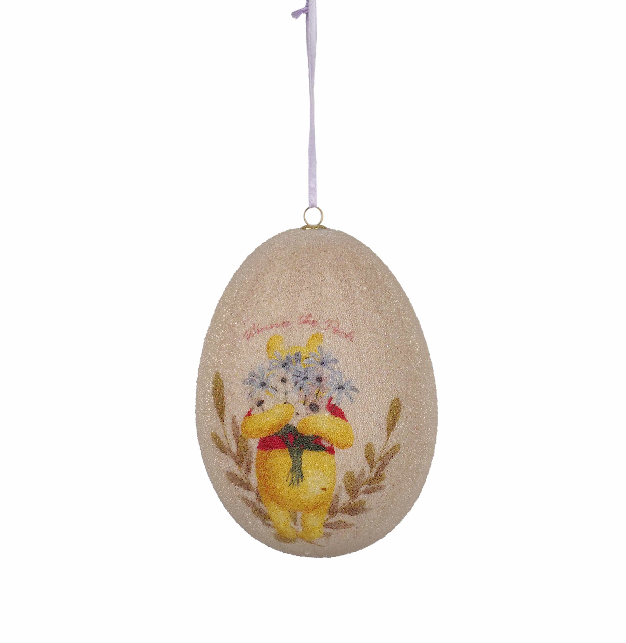 Ornament plastic h14cm paasei pooh bloem - Kurt S. Adler