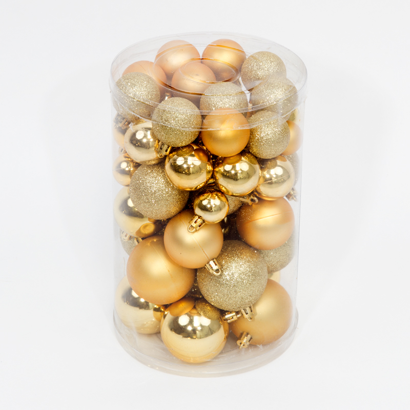57 Onbreekbare kerstballen mix goud classic - Oosterik Home
