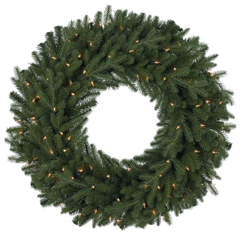 Northern Spruce krans 75 cm met warm LED